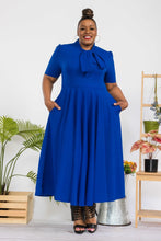 Solid Color A-Line Dress 1XL-3XL   FLASH SALE!