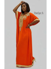 Beaded Kaftan Dress with Embellished Border S-4XL