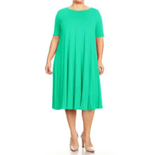 Women's Plus Size Midi Dress 1X2X3X