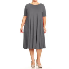 Women's Plus Size Midi Dress 1X2X3X