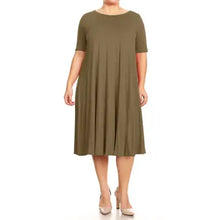 Women's Plus Size Midi Dress 1X2X3X