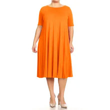 Women's Plus Size Midi Dress 1X2X3X