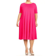 Women's Plus Size Midi Dress 1X2X3X