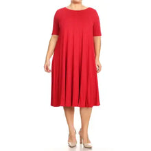 Women's Plus Size Midi Dress 1X2X3X