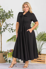 Solid Color A-Line Dress 1XL-3XL   FLASH SALE!