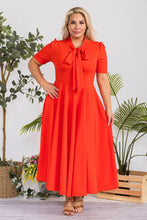 Solid Color A-Line Dress 1XL-3XL   FLASH SALE!