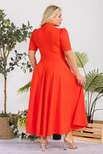 Solid Color A-Line Dress 1XL-3XL   FLASH SALE!