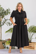 Solid Color A-Line Dress 1XL-3XL   FLASH SALE!