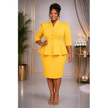 Plus Size Button Collar Midi Dress 1X2X3X
