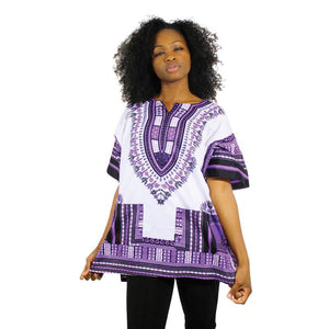 Dashiki Purple and White...stand-out design - LSM Boutique's Fashion N Fragrances