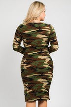 Camouflage Print Body-con fit Dress - LSM Boutique's Fashion N Fragrances