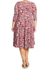 Women's Mauve Floral Dress comfortable dress - LSM Boutique's Fashion N Fragrances