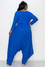 Solid Cowl Neck Top And Pants Sizes 1X2X3X