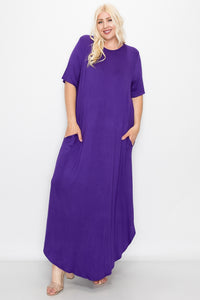 Plus Size Purple Maxi Dress SZ 1X2X3X