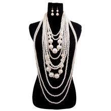 Pearl Layered Necklace Set 20 inches
