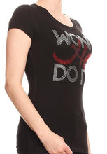Plus Rhinestone fitted Won't He Do it Tee - LSM Boutique's Fashion N Fragrances