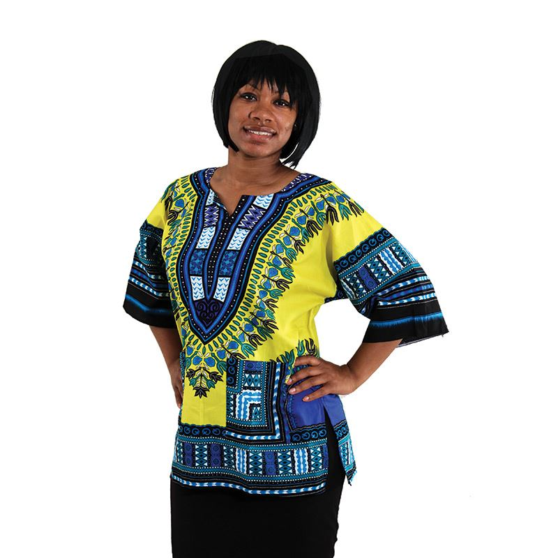 Dashiki Yellow and Blue...stand-out design - LSM Boutique's Fashion N Fragrances