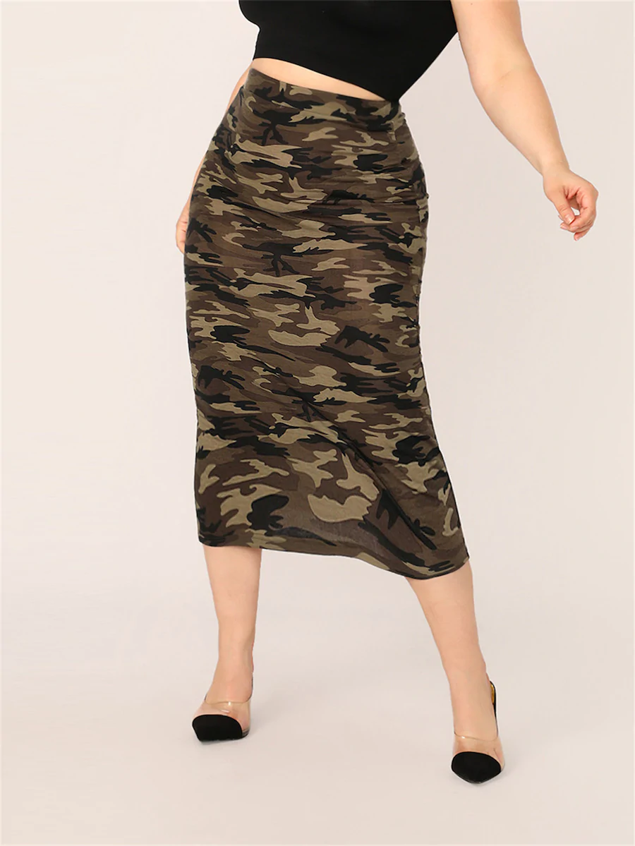 Women's Camo Bodycon Skirt - LSM Boutique's Fashion N Fragrances